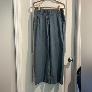 Braided Waistband Wide-leg Trouser Jean